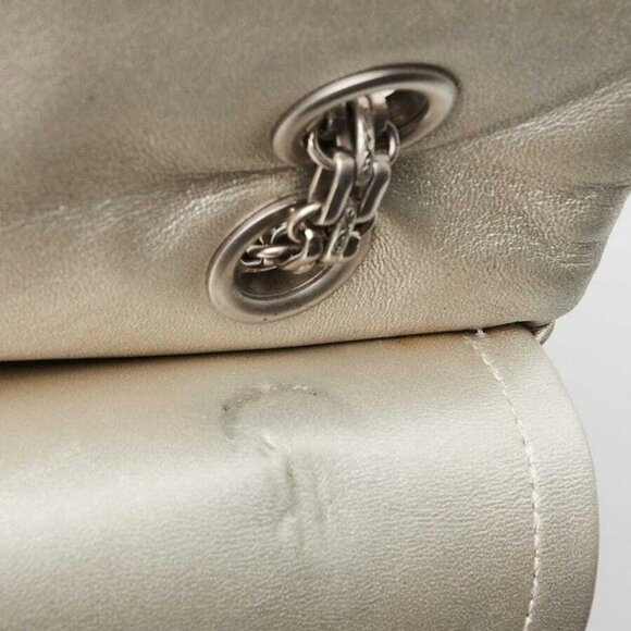 Chanel Silver 2.55 Reissue Quilted Lambskin Leather 227 Jumbo Flap Bag - Picture 11 of 12